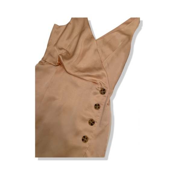 Reiss Pepa Satin Champagne Midi Dress - Picture 8 of 8